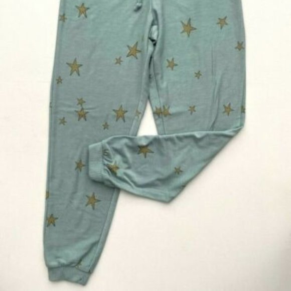 Chaser CW7536 Yellow Star  Print Jogger Sweatpants - Picture 2 of 2